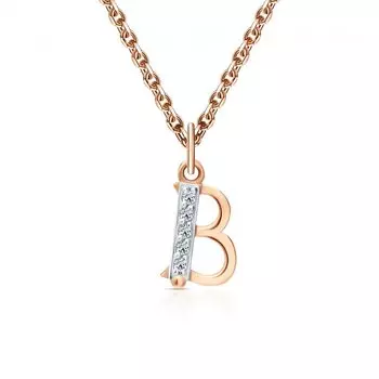 Золотая подвеска с фианитами