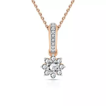 Золотая подвеска с фианитами