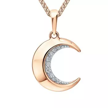 Золотая подвеска с фианитами