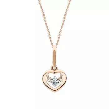 Золотая подвеска с фианитами