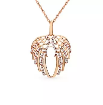 Золотая подвеска с фианитами