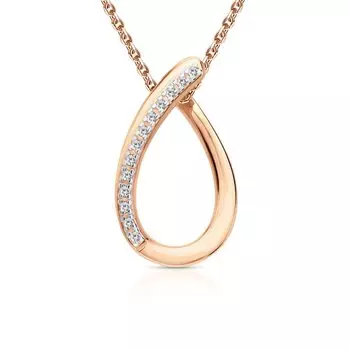 Золотая подвеска с фианитами