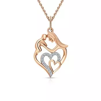 Золотая подвеска с фианитами