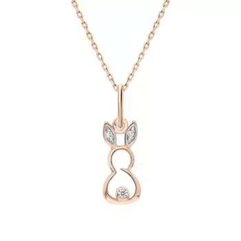 Золотая подвеска с фианитами