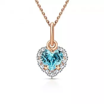 Золотая подвеска с фианитами