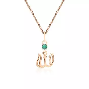 Золотая подвеска с фианитами