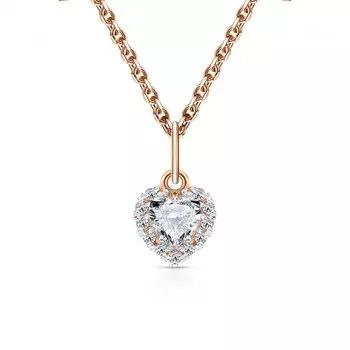 Золотая подвеска с фианитами