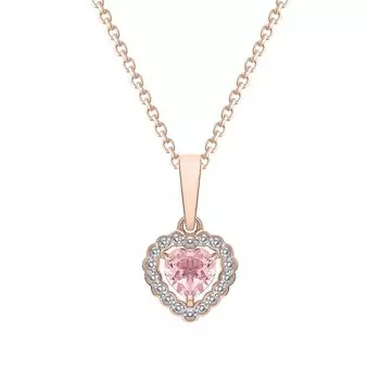 Золотая подвеска с фианитами и наноситалом морганитом