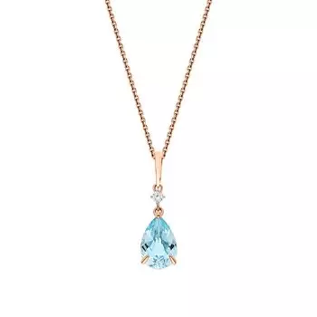 Золотая подвеска с фианитами и топазами природными