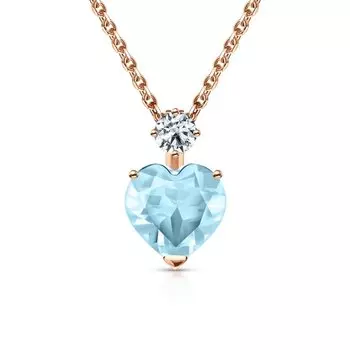 Золотая подвеска с фианитами и топазами природными