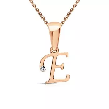 Золотая подвеска с фианитом