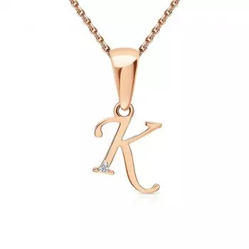 Золотая подвеска с фианитом