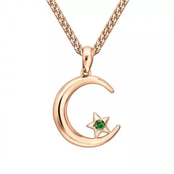 Золотая подвеска с фианитом