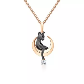 Золотая подвеска с фианитом