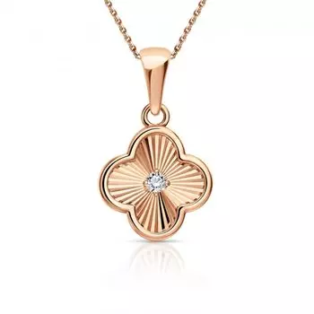 Золотая подвеска с фианитом