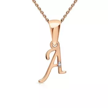 Золотая подвеска с фианитом