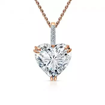 Золотая подвеска с горным хрусталем и бриллиантами