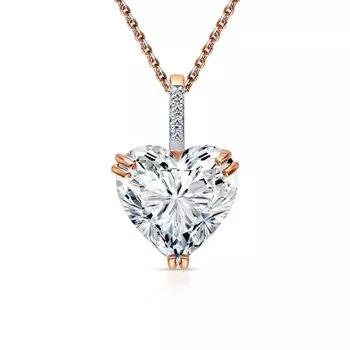 Золотая подвеска с горным хрусталем и бриллиантами