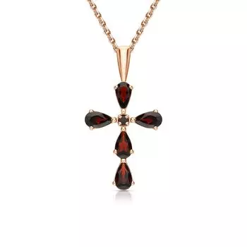 Золотая подвеска с гранатами