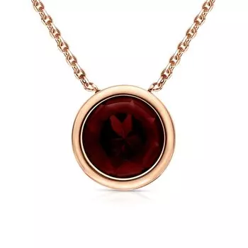 Золотая подвеска с гранатом природным