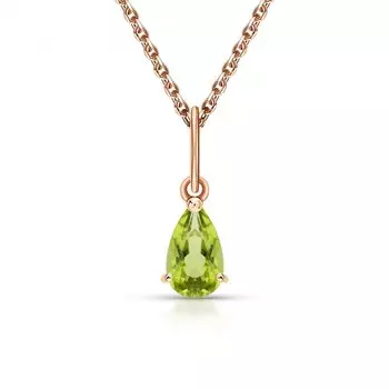 Золотая подвеска с хризолитами природными