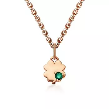 Золотая подвеска с изумрудами природными