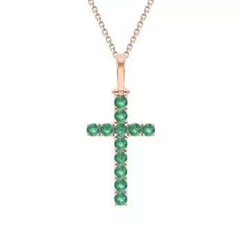 Золотая подвеска с изумрудами природными