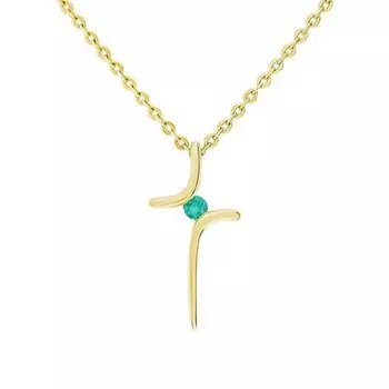 Золотая подвеска с изумрудами природными