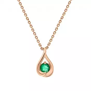 Золотая подвеска с изумрудами природными