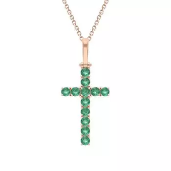 Золотая подвеска с изумрудами природными