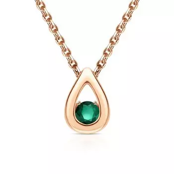 Золотая подвеска с изумрудами природными