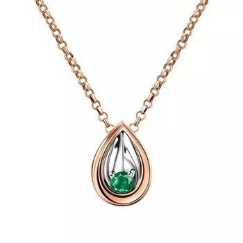 Золотая подвеска с изумрудом