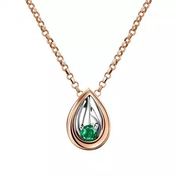 Золотая подвеска с изумрудом