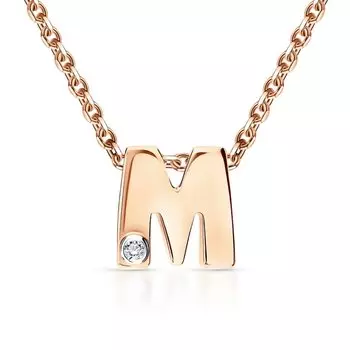 Золотая подвеска с кубическим цирконием