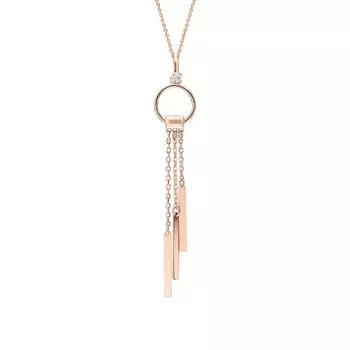 Золотая подвеска с кубическим цирконием