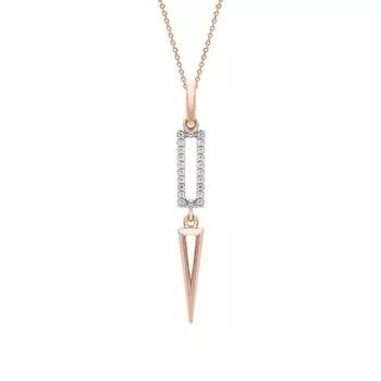 Золотая подвеска с кубическим цирконием