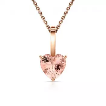 Золотая подвеска с наноситаллом морганит