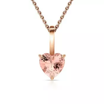 Золотая подвеска с наноситалом морганит