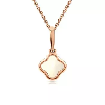 Золотая подвеска с перламутром природным