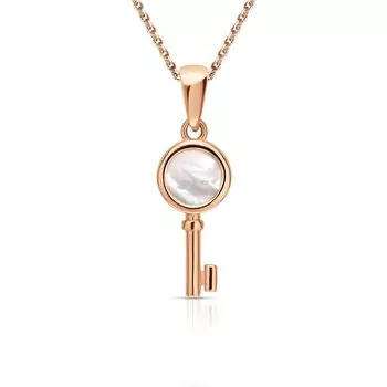 Золотая подвеска с перламутром природным