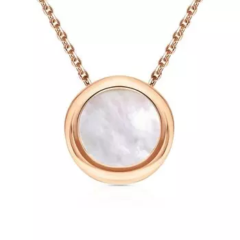 Золотая подвеска с перламутром природным