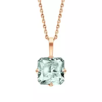 Золотая подвеска с празиолитом