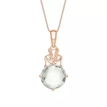 Золотая подвеска с празиолитом