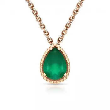 Золотая подвеска с природным агатом