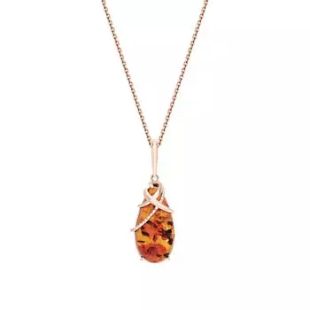 Золотая подвеска с янтарями природными