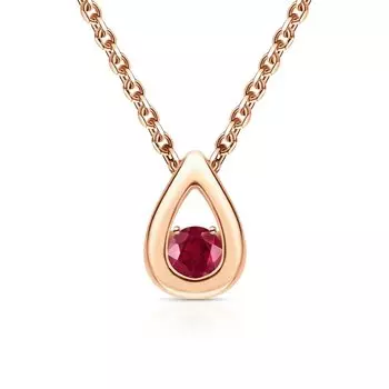 Золотая подвеска с рубинами природными