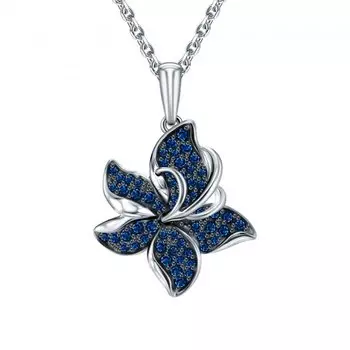 Золотая подвеска с сапфирами природными