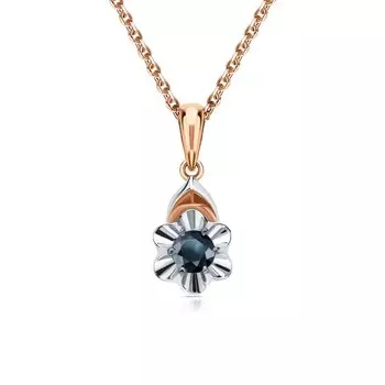 Золотая подвеска с сапфирами природными