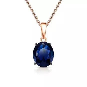 Золотая подвеска с сапфирами выращенными