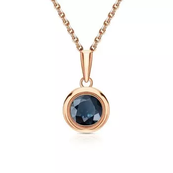 Золотая подвеска с сапфирами выращенными